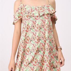 Zara Floral Chiffon Mini Dress